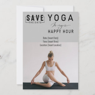 Yoga är min lycklig-timme. inbjudningar