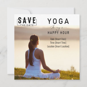 Yoga är min lycklig-timme. inbjudningar