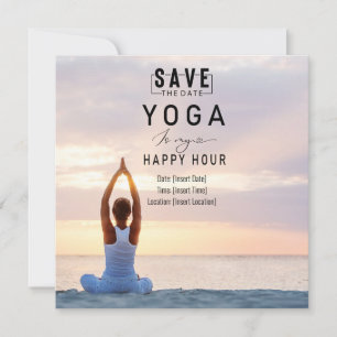 Yoga är min lycklig-timme. spara datumet