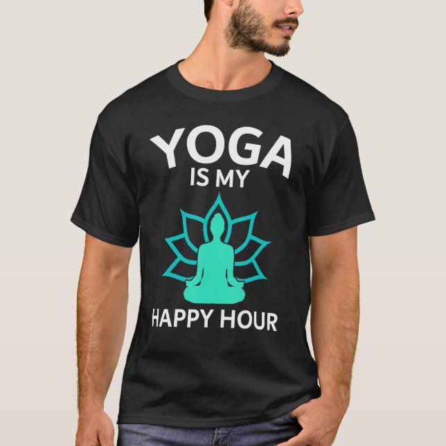 Yoga är min Lycklig-timmes Guru-sportworkout USA f T Shirt (Framsida)