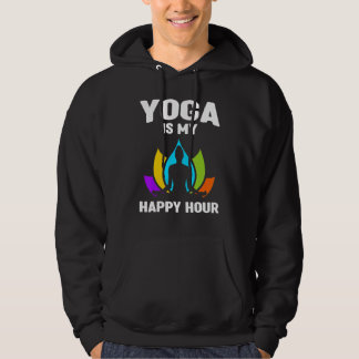 Yoga är min lyckliga timme Guru Sport Träning USA Hoodie