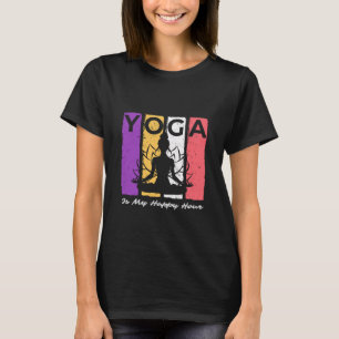 Yoga är min lyckotimmme Vintage Yoga Citat T Shirt