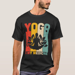 Yoga är min Retro- Vintage Yoga Zen Meditat T Shirt