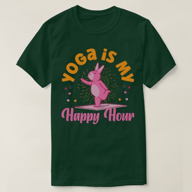 Yoga är min Rosa för kvinnor i Lycklig  T Shirt (Design framsida)