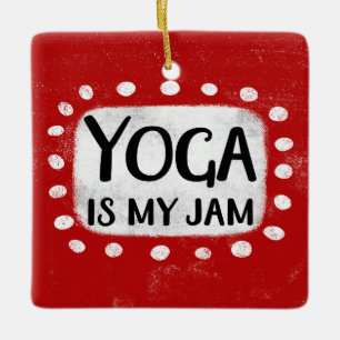 Yoga är mitt Sylt-prydnadsämne Julgransprydnad Keramik