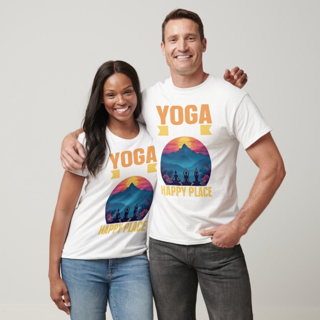 Yoga är My Lycklig Ställe T Shirt (Unisex)
