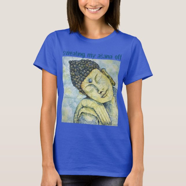Yoga Asana Buddha Art Relaxed Muscle Tank Tee (Framsida)