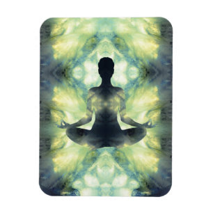 Yoga Asana i genomskinlig Agate Magnet