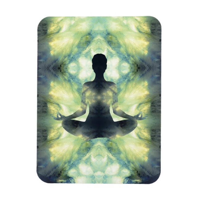 Yoga Asana i Translucent Agate Magnet (Vertikal)