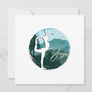 Yoga Asana Nature Andlig Meditation Buddhism Gi Inbjudningar