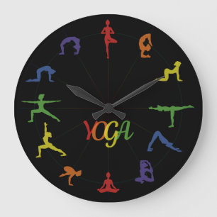 Yoga Asana Stor Klocka