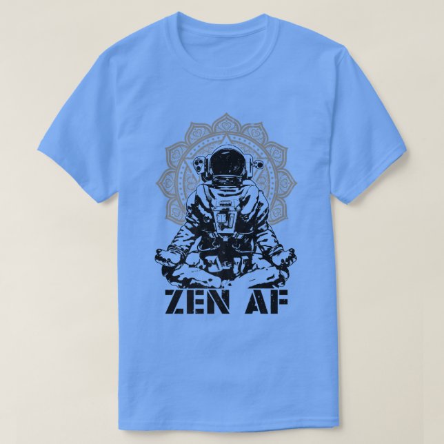 Yoga Astronaut Zen AF Funny Mandala Meditation Lot T Shirt (Design framsida)