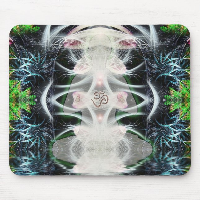 Yoga Aum Fractal Art Mousepad Musmatta (Framsidan)