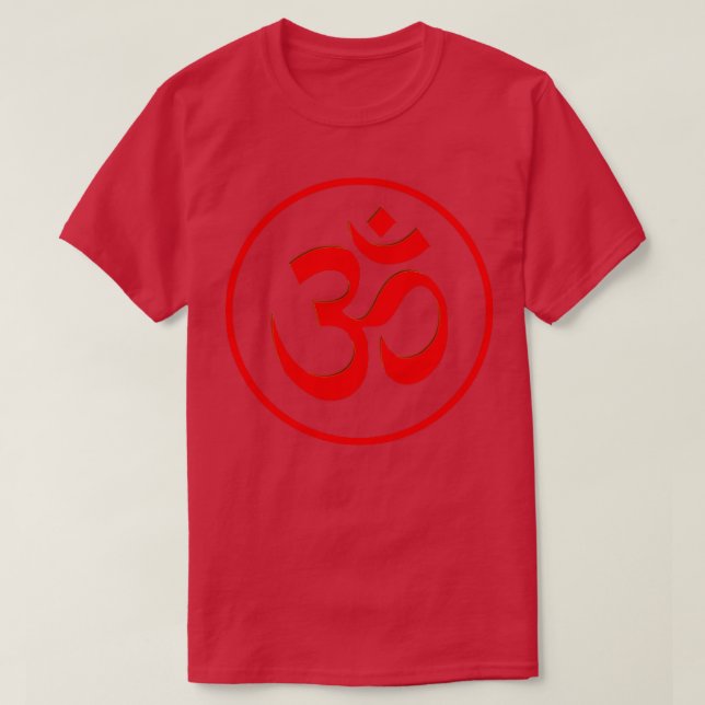 Yoga Aum Om Symbol T Shirt (Design framsida)