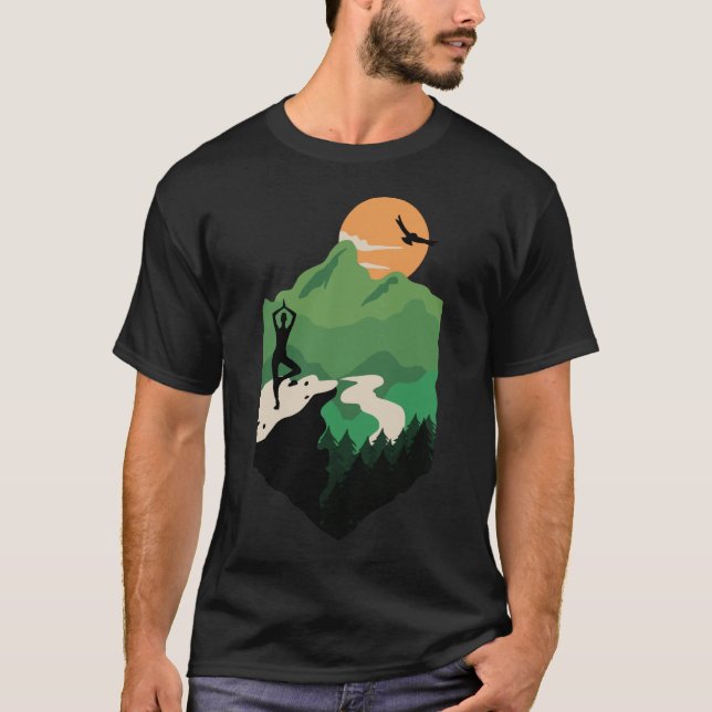 Yoga Äventyr livsstil T Shirt (Framsida)