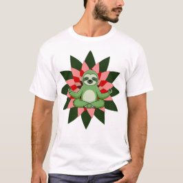 Yoga avkoppling med elegant blomsterkonst t shirt