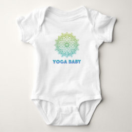Yoga Baby, bodykostym med grönt mandala T Shirt