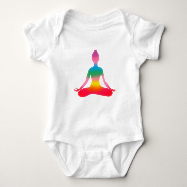 Yoga Baby Jersey Bodydräkt T Shirt (Framsida)
