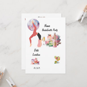 Yoga Bachelorette Party Inbjudningar