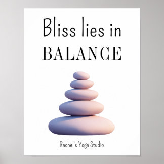 Yoga Balans Citat Meditation Energi Mindfulness Poster