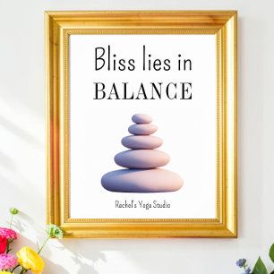 Yoga Balans Citat Meditation Energi Mindfulness Poster