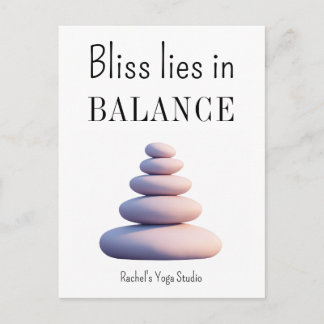 Yoga Balans Lycka Citat Inspirerande Vykort