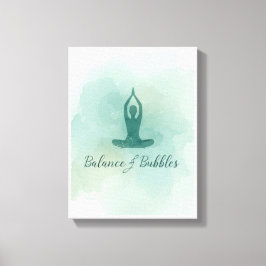 Yoga Balans och Bubblor för Yogafest Canvastryck