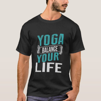 Yoga Balansera Ditt Liv Distressed Grafisk T-Shirt