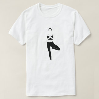 Yoga Baum Pose, schwarz T Shirt