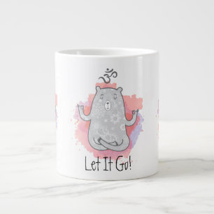 Yoga Bear Låt Det Gå Jumbo Mugg