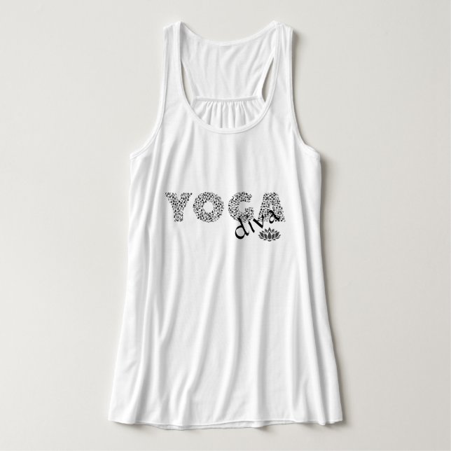 YOGA Bella Flowy Racerback-Tanktopet Linne Med Racerback (Design framsida)