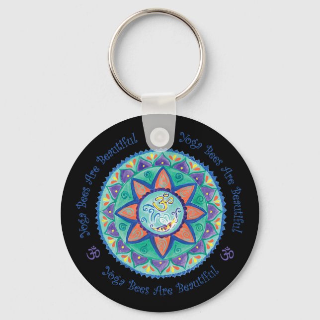 Yoga Bin Om Mandala  Nyckelring (Framsida)