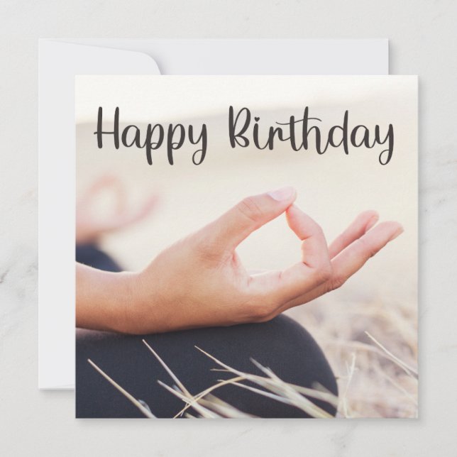 Yoga Birthday Card for Meditation Älskare (Framsida)