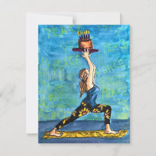 Yoga Birthday Card Julkort