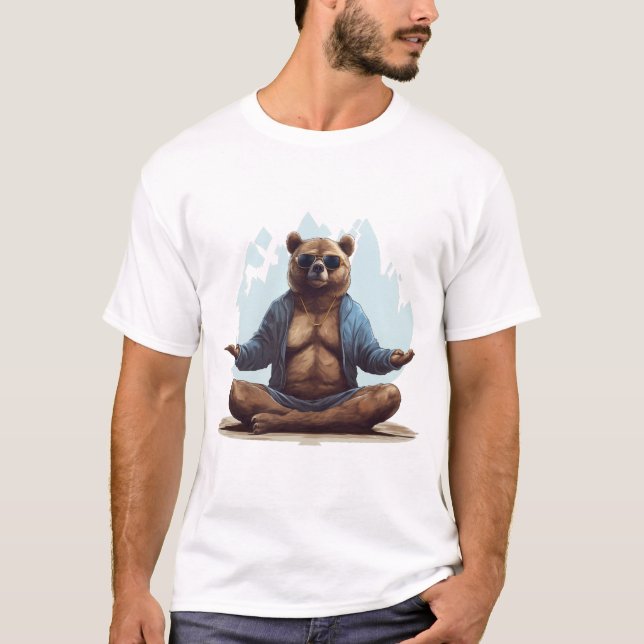 Yoga björn t shirt (Framsida)