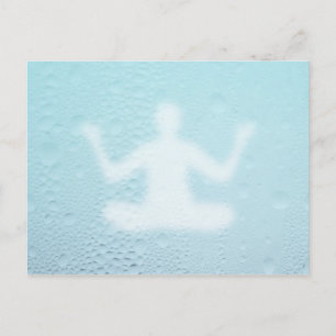 yoga blue vykort