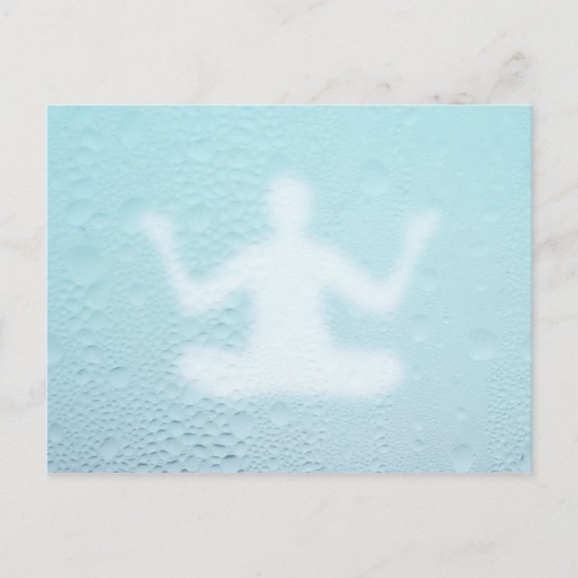 yoga blue vykort (Framsida)