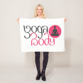 Yoga Body med Yoga Pose Graphic Fleecefilt