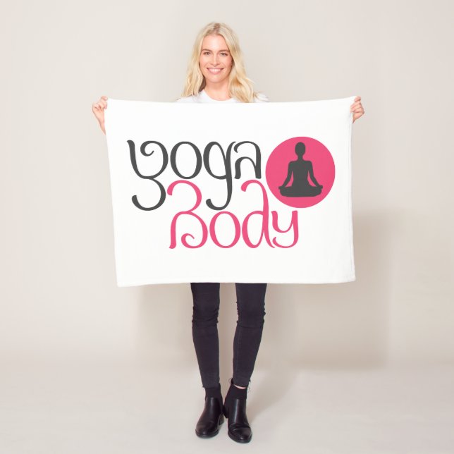 Yoga Body med Yoga Pose Graphic Fleecefilt (På plats)