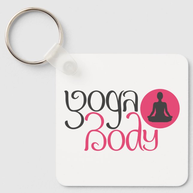 Yoga Body med Yoga Pose Graphic Nyckelring (Framsida)