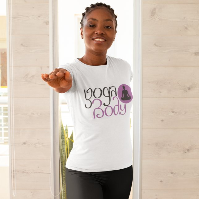 Yoga Body med Yoga Pose Graphic Print T-Shirt (Skapare uppladdad)