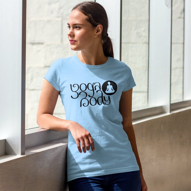 Yoga Body med Yoga Pose Graphic Print T Shirt (Skapare uppladdad)