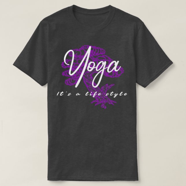 Yoga Bor sitt liv stil T Shirt (Design framsida)