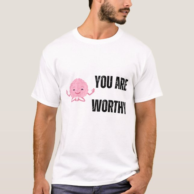 Yoga Brain Manar-Shirt - Funny Meditation T Shirt (Framsida)