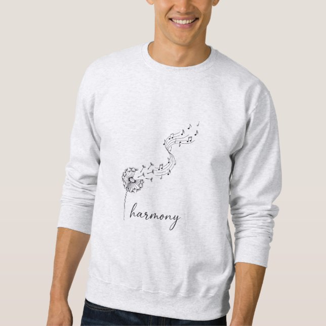 Yoga Breathe Sweatshirt,Musikalisk present   Lång Ärmad Tröja (Framsida)