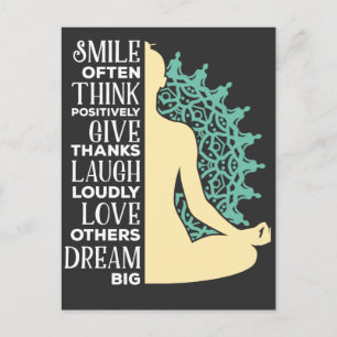 Yoga Buddhist Meditation Quote Zen Buddhism Vykort