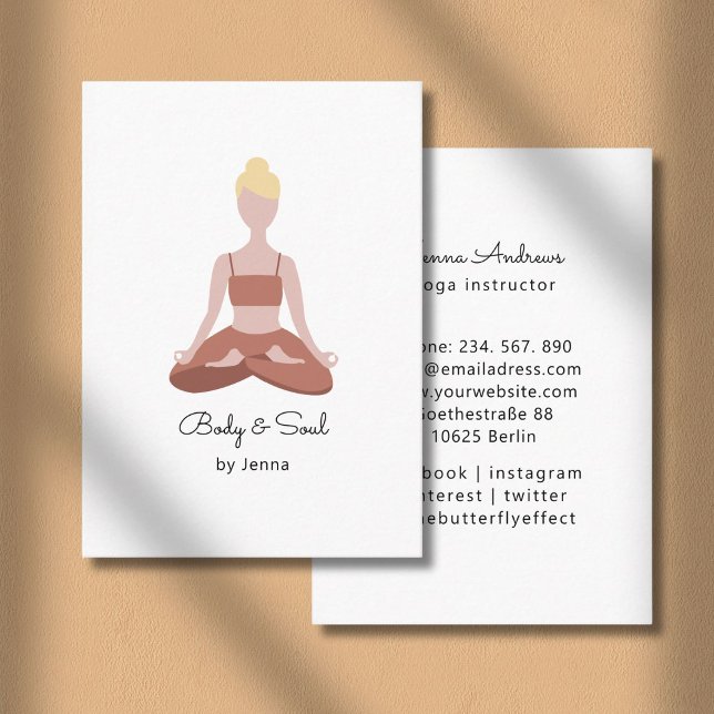  Yoga Business Card Visitenkarte Visitkort (Yoga Reiki Wellness Meditation Business Card)