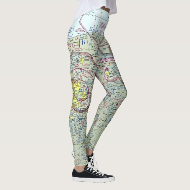 Yoga Byxor/Leggings-flyg karta Leggings (Höger)