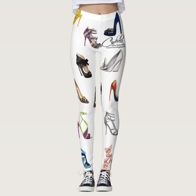 Yoga Byxor Leggings Stretch Byxor Cinderella Shoes (Framsida)