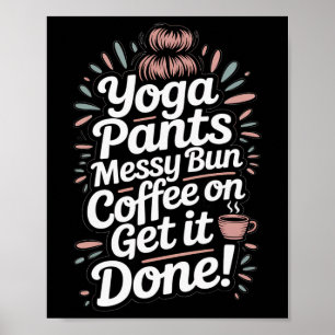 Yoga Byxor Rufsigt Upphostad Kaffe På Få Det Gjort Poster
